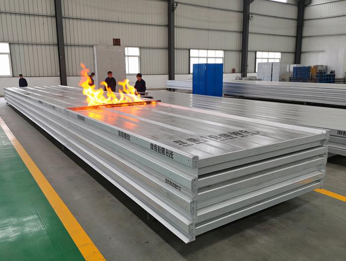防火铝镁锰屋面板防火等级测试