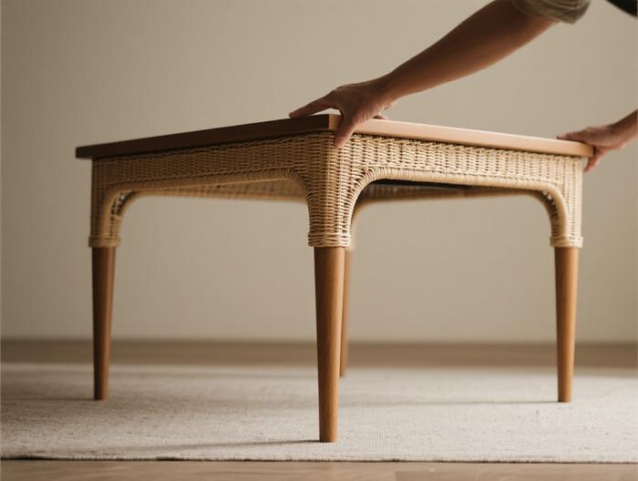 藤编餐桌稳定性验证